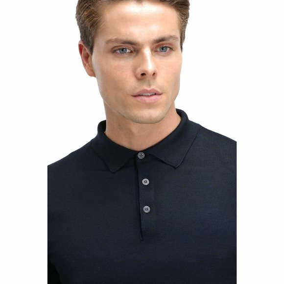 DAMAT Blue Polo Knitwear - Picture 1 of 3